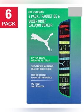 Puma Boys' 6-Pack Boxer Briefs